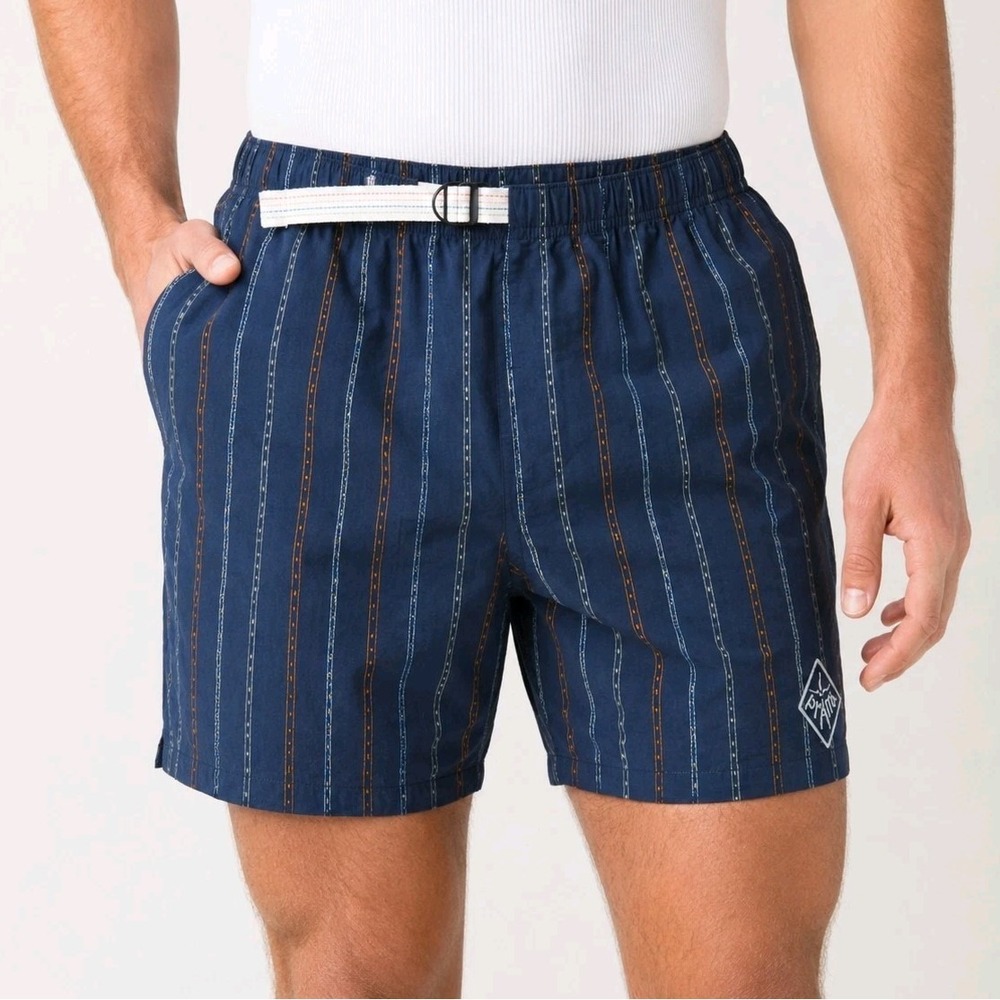 prAna Shorts Mens Large Blue 5" Inseam Quick Dry Outdoor Hiking Adjustable Waist